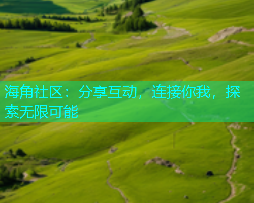 海角社区：分享互动，连接你我，探索无限可能
