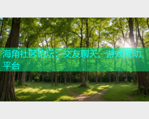 海角社区论坛：交友聊天、游戏互动平台
