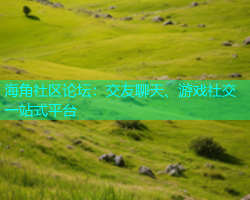 海角社区论坛：交友聊天、游戏社交一站式平台
