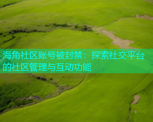 海角社区账号被封禁：探索社交平台的社区管理与互动功能